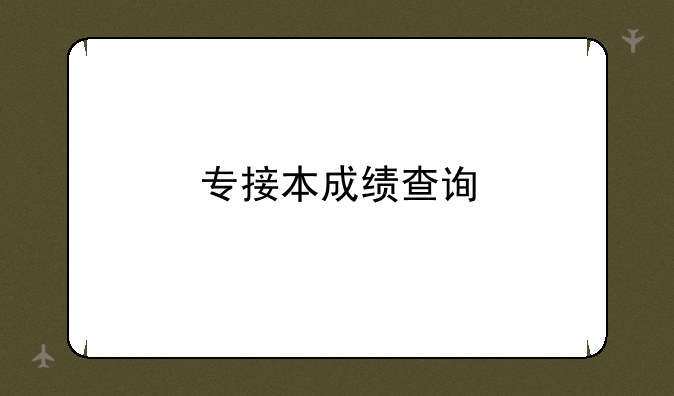 专接本成绩查询