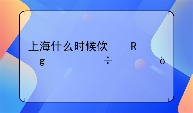 上海什么时候使用乙醇汽油？