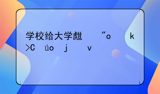 学校给大学生创业提供的条件