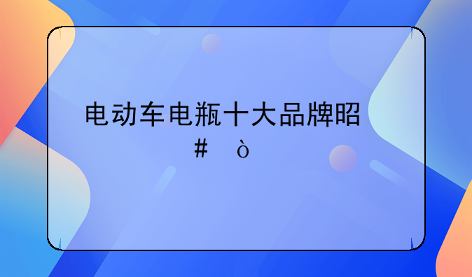 电动车电瓶十大品牌是什么？