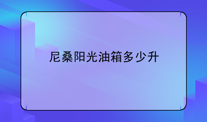 尼桑阳光油箱多少升