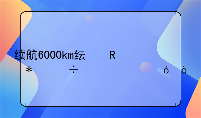 续航6000km纯电动汽车价格？