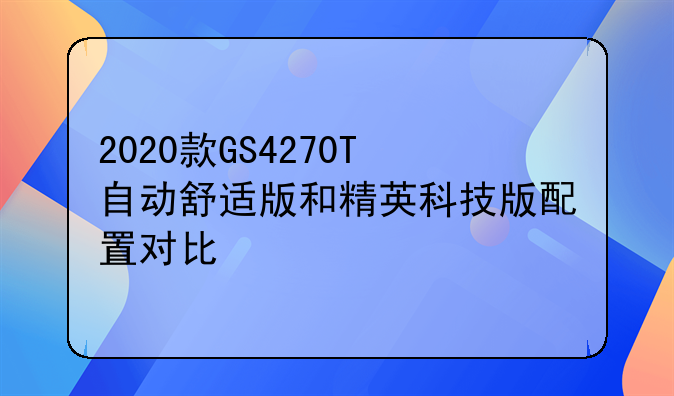 2020款GS4270T自动舒适版和精英科技版配置对比