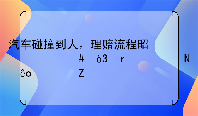 汽车碰撞到人，理赔流程是什么，需要哪些资料